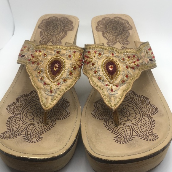 Skechers Shoes - Somethin' Else from Skechers Boho embellished Wedge Sandals Women's Size 10